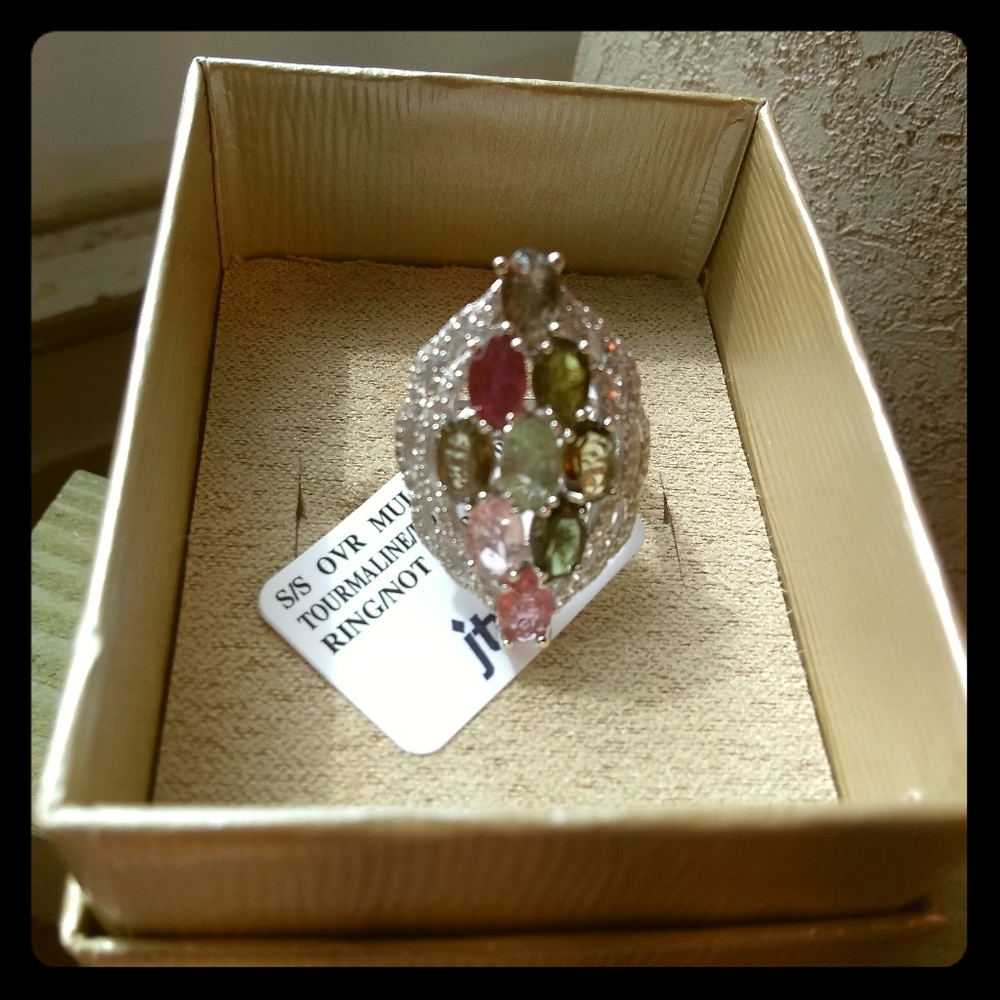 Genuine Tourmaline ring, size 5.